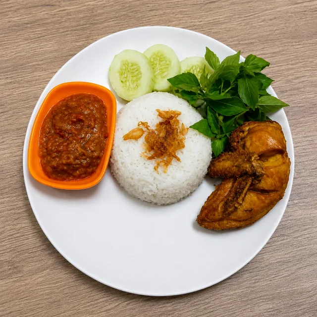 Pecel Ayam Nasi